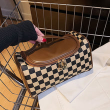 Load image into Gallery viewer, Vintage Checkerboard Pattern Makeup Bag