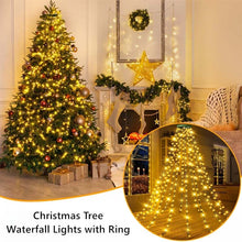 Load image into Gallery viewer, Christmas Tree Waterfall Lights with Ring