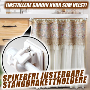 Spikerfrie, justerbare stangbrakettholdere