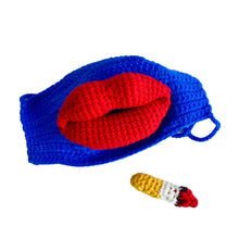 Load image into Gallery viewer, Sausage Mouth Hand Knitted Mask