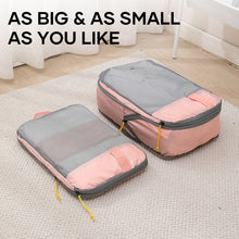Load image into Gallery viewer, Compressed Packing Cubes Travel Storage Set