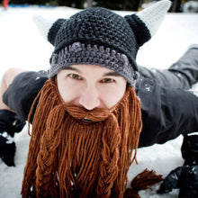 Load image into Gallery viewer, Knitted Viking Beard Hat