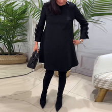 Load image into Gallery viewer, Knee-Length Dress With Long Sleeves