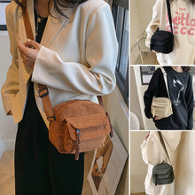 Load image into Gallery viewer, Women's Corduroy Shoulder Bag with Zipper