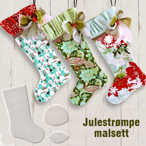 Håndlaget julestrømpe malsett