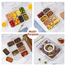 Load image into Gallery viewer, Multi-grid Clear Food Storage Box with Lid &amp; Handle