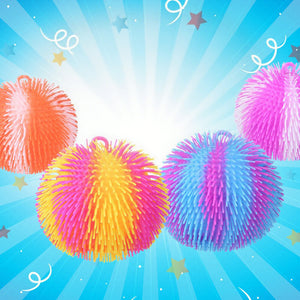 Multi-Color Tie Dye Swirl Puffer Ball