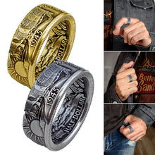 Load image into Gallery viewer, 1945 Engraved Half Dollar Coin Ring