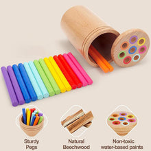 Load image into Gallery viewer, Wooden Montessori Stick Toy