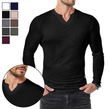 Load image into Gallery viewer, Men's Slim Fit V-Neck Longline Muscle Shirt