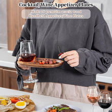 Load image into Gallery viewer, Appetizer Plate with Wine Glass Holder