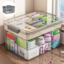 Load image into Gallery viewer, Clear Medicine Storage Box with Handle