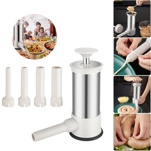 Sausage Stuffer with 4 Different Sizes Stuffing Tubes
