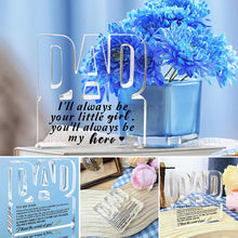 Load image into Gallery viewer, Clear Acrylic Letter Plaque For Dad