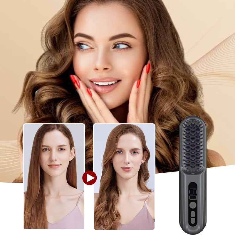 Cordless Hair Straightener Brush
