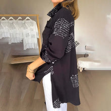 Load image into Gallery viewer, Letter Print Fashion Lapel Shirt
