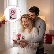 Load image into Gallery viewer, 3D Heart-Shaped Pop-Up Greeting Card with Love Tree Design