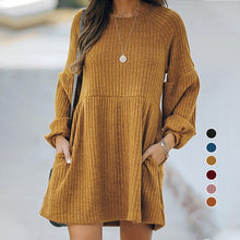 Load image into Gallery viewer, New autumn and winter knitted long-sleeved dress