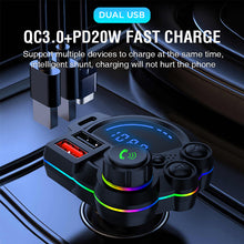 Load image into Gallery viewer, Bluetooth Car Charger with FM Transmitter