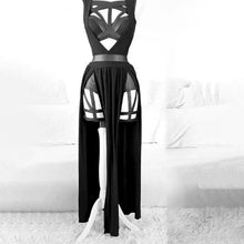 Load image into Gallery viewer, Gothic Bandaged Corset Bustier Top Cutout High Split Mesh Sets