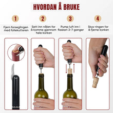 Load image into Gallery viewer, Vinåpner med luftpumpe