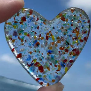 Pre-Sale Discount (50% OFF) >> Colorful Glass Pocket Heart