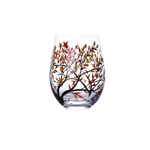 Load image into Gallery viewer, Four Seasons Tree Wine Glasses - Hand Painted Art