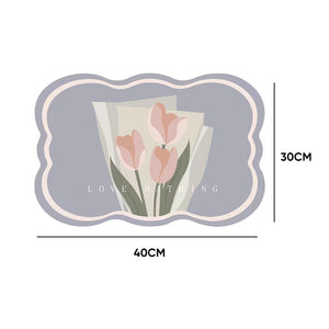 Super Absorbent Flower Non-Slip Mat