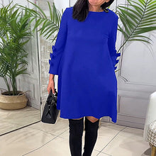 Load image into Gallery viewer, Knee-Length Dress With Long Sleeves