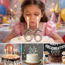 Load image into Gallery viewer, Reusable Number Birthday Candle Holder Set