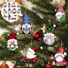 Load image into Gallery viewer, Christmas Wooden Gnome Ornaments