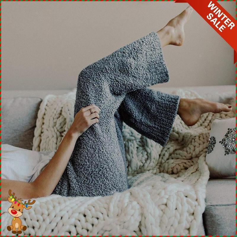 Women Fleece Pants Loose Fit Fuzzy Pajama Pants