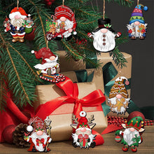Load image into Gallery viewer, Christmas Wooden Gnome Ornaments