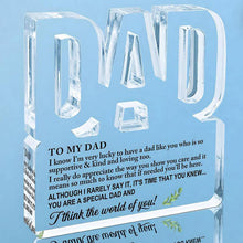 Load image into Gallery viewer, Clear Acrylic Letter Plaque For Dad