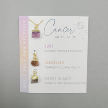 Load image into Gallery viewer, Natural Stone Crystal Zodiac Necklace