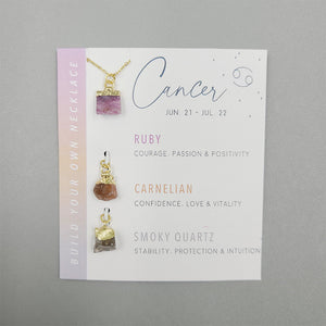 Natural Stone Crystal Zodiac Necklace