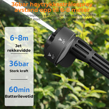 Load image into Gallery viewer, Bærbar batteridrevet høytrykksspyler