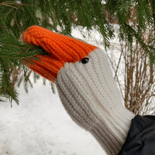 Load image into Gallery viewer, Funny Crochet Goose Mittens