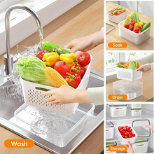 Load image into Gallery viewer, Food Storage Containers for Fridge with Removable Colander