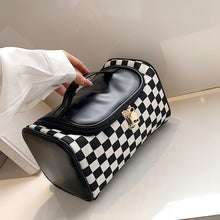 Load image into Gallery viewer, Vintage Checkerboard Pattern Makeup Bag