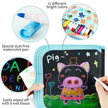 Load image into Gallery viewer, 没货Portable Erasable Doodle Pad Drawing Pad (12 Pens Included)