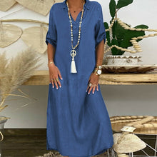 Load image into Gallery viewer, Women&#39;s Plain Denim Dress