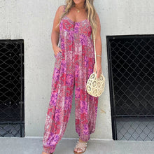 Load image into Gallery viewer, Patchwork Print Loose Jumpsuit
