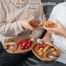 Load image into Gallery viewer, Appetizer Plate with Wine Glass Holder