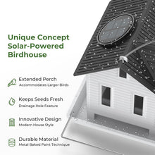 Load image into Gallery viewer, Outdoor hanging solar-powered bird feeder