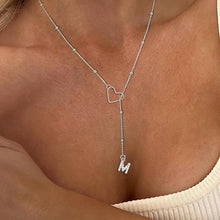 Load image into Gallery viewer, Letter Heart Design Pendant Necklace