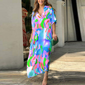 Casual dress with painted print