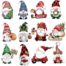 Load image into Gallery viewer, Christmas Wooden Gnome Ornaments