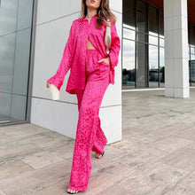 Load image into Gallery viewer, Women&#39;s Leopard Print Two Piece Set