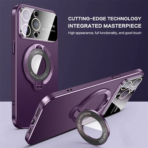 Large Window Phone Case Leak Label Magnetic Bracket